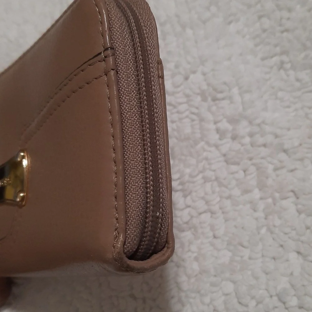 Michael Kors Leather Wallet with Gold Accents